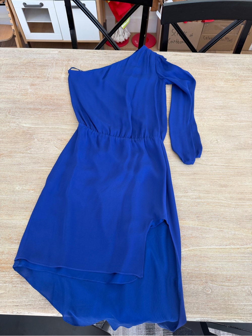🌱 Size 0 Michelle Mason Designer Asymmetrical Silk Dress